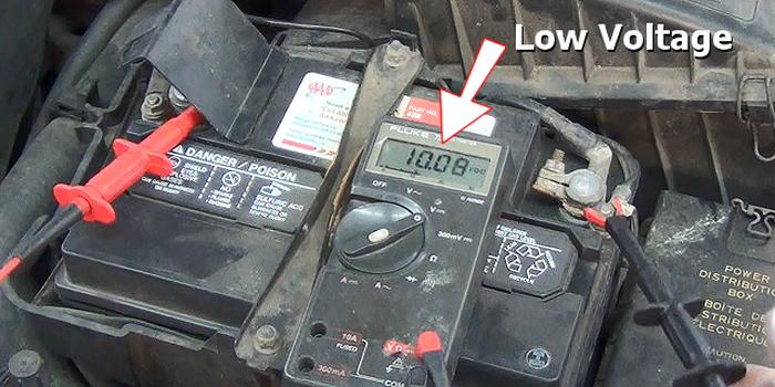low battery voltage