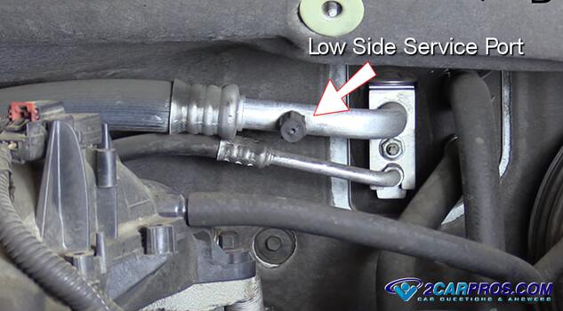 AC low pressure side service port