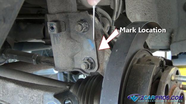 mark strut spindle alignment