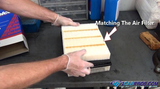 matching old air filter to new filter