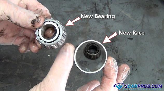 new axle bearing and race