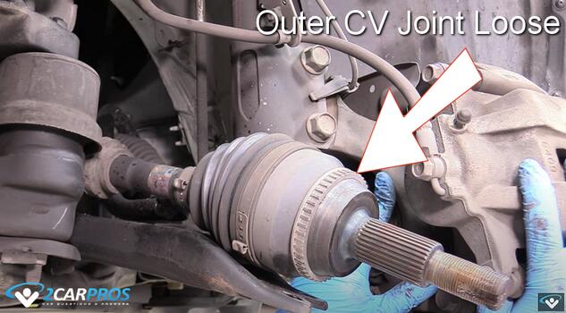 outer cv axle joint loose