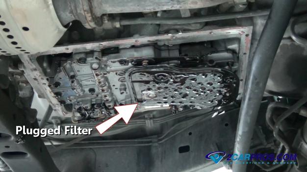 plugged transmission fliter