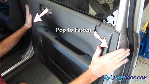 pop door panel into place