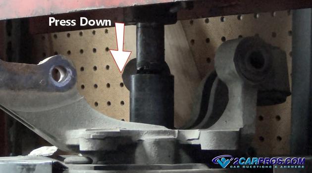 press axle bearing out