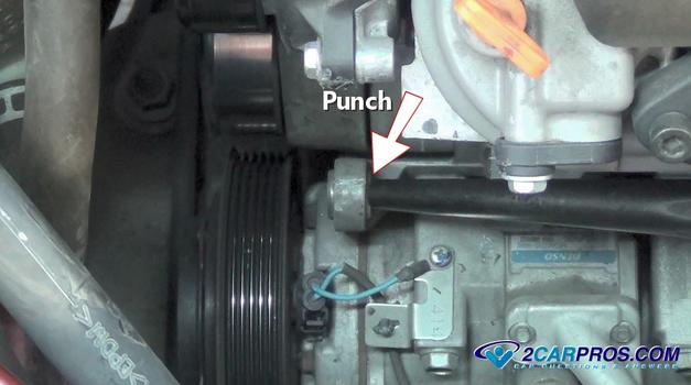 punch alternator bracket