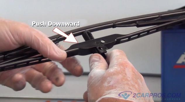 push downward in wiper