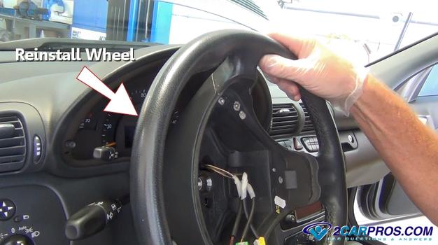 reinstall steering wheel
