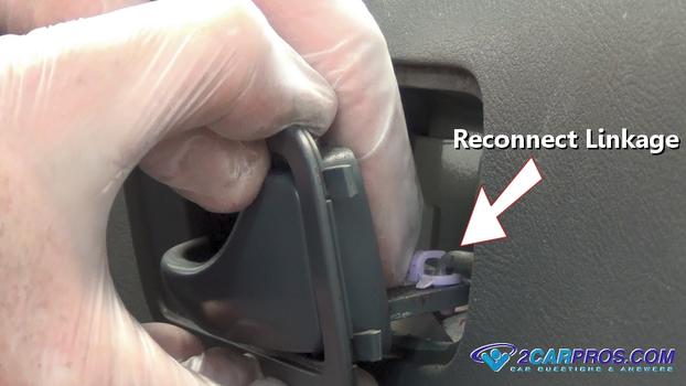 reconnect door handle linkage