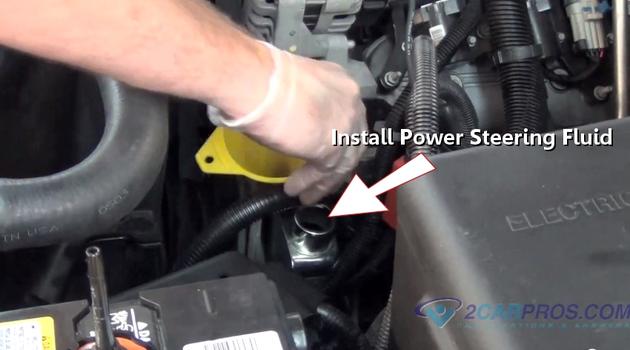 refilling power steering fluid
