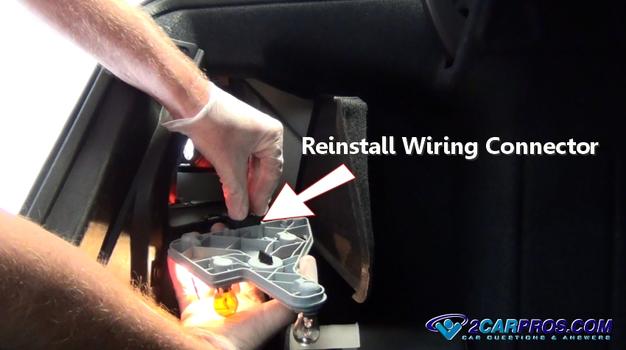 reinstall blinker wiring connector