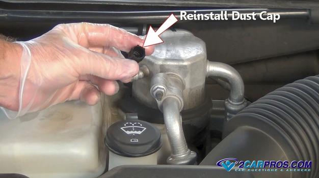 reinstall dust cap