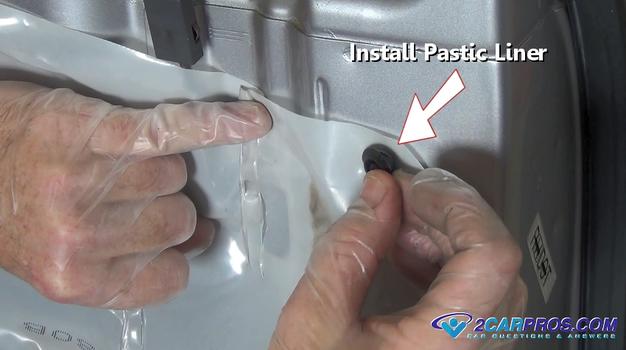 reinstall plastic lliner