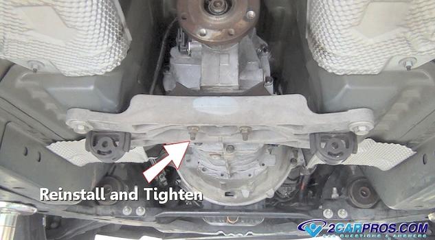 reinstall transmission mount bolts