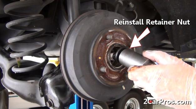 reinstall brake drum retainer nut