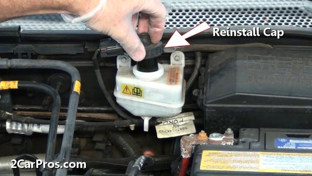 reinstall brake master cylinder cap