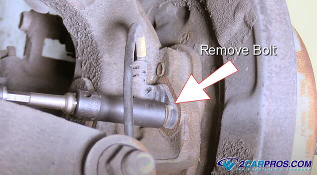 remove abs traction control wheel speed sensor mounting bolt