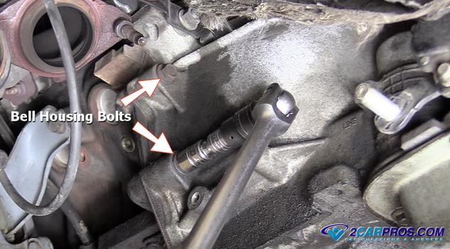 remove bell housing bolts