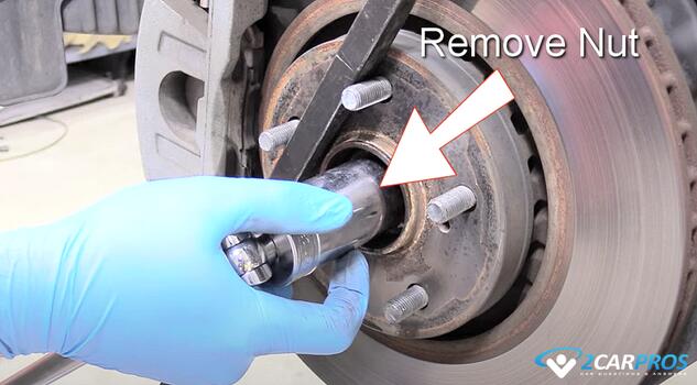 remove cv axle retainer nut