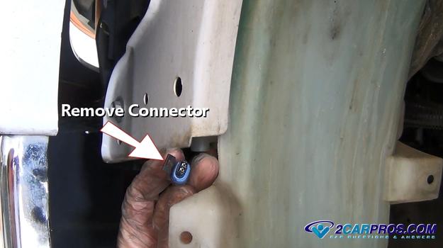 remove electrical connector washer reservoir