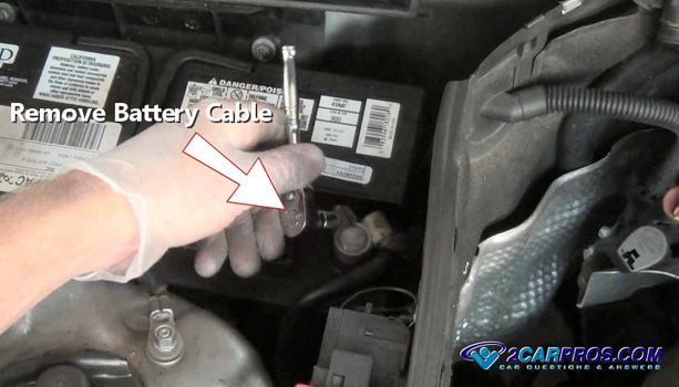 remove negative battery cable