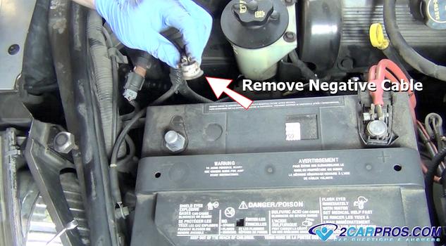 remove negative cable