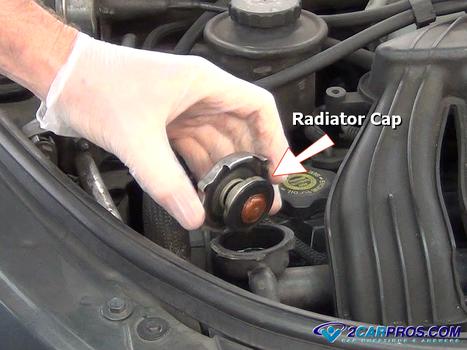 How to remove an automtoive cooling system radiator cap