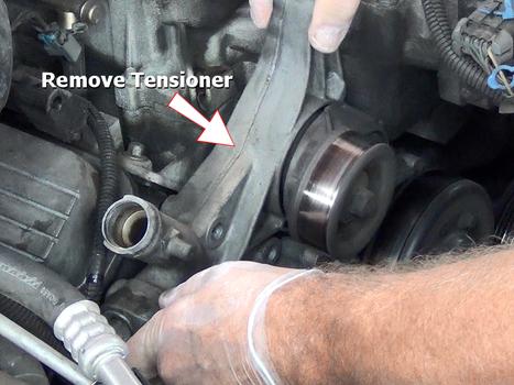 remove serpentine belt tensioner