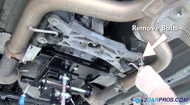 remove transmission cross member