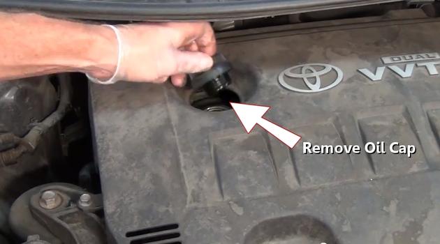 remove engine oil cap