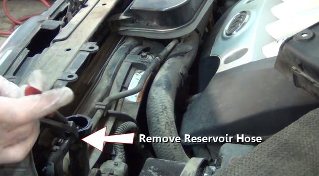 remove overflow hose