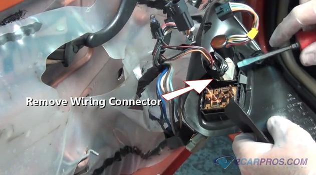 removing wiring connector