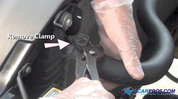 removing hose clamp