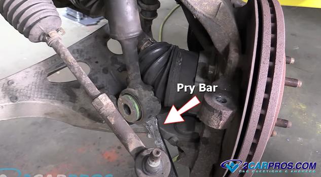 removing strut pry bar