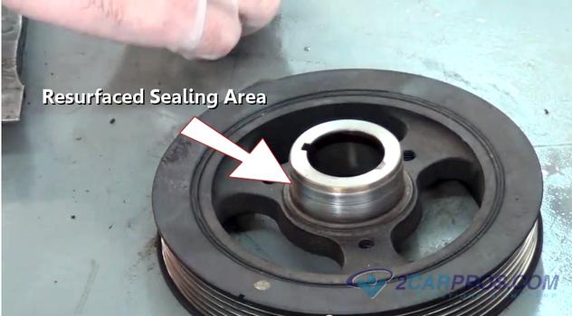 resurfaced front main seal area