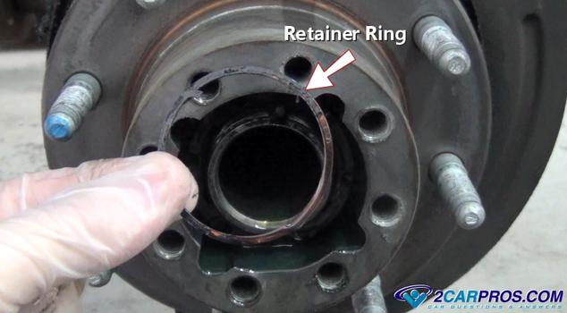 retainer ring removed