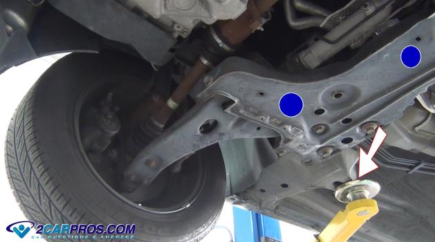 safe places to jack the car up from