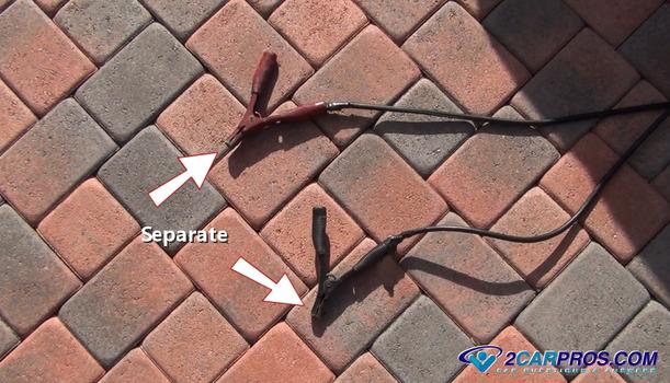 separate jumper cable ends