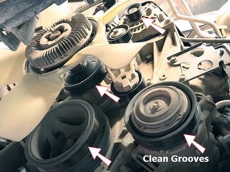 serpentine belt removed