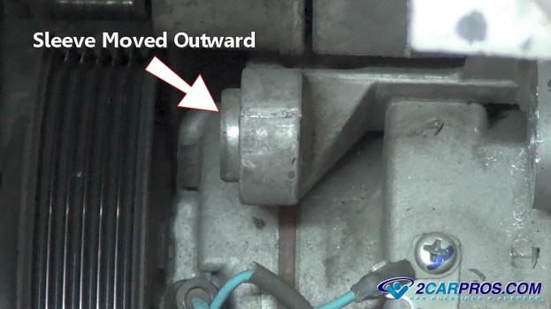 sleeve moved outward