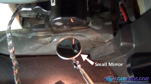 small mirror to find screws