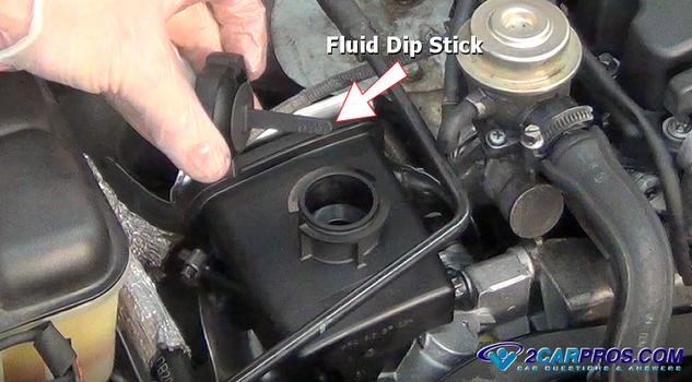 steering pump dip stick