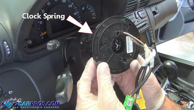 steering wheel clock spring removed