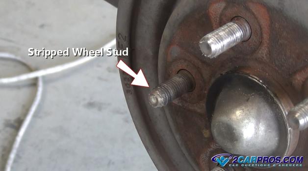 stripped wheel stud