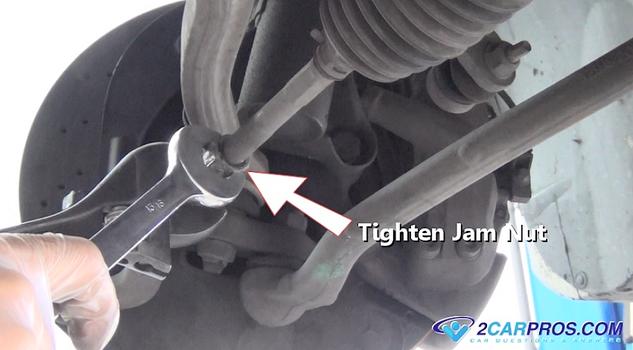 tighten jam nut