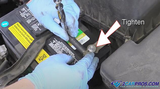 tighten negative battery cable