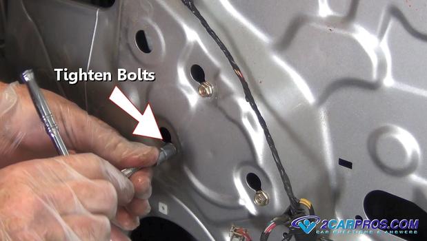 tighten window motor bolts