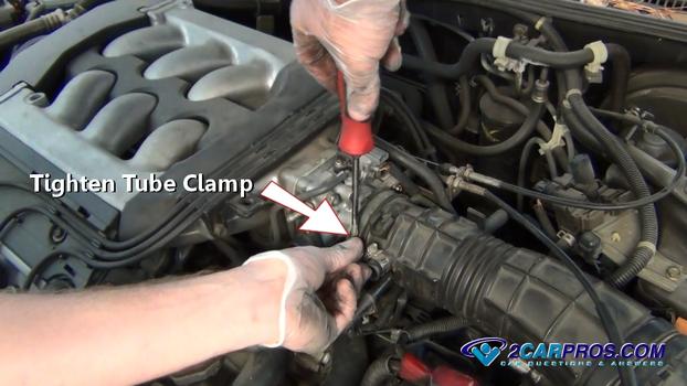 tighten air intake tube
