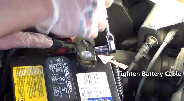 tighten battery cable