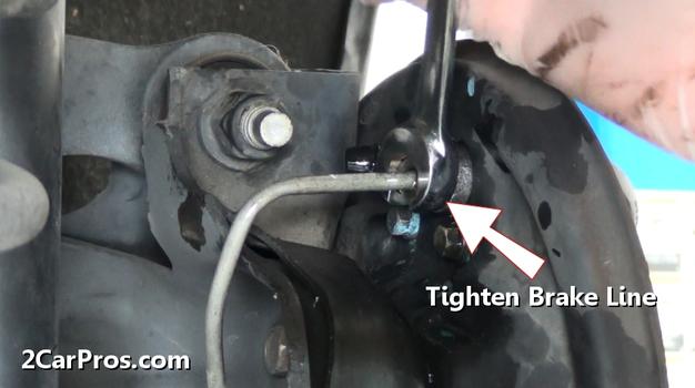 tighten brake line